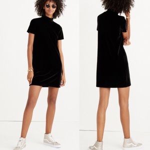 Madewell Mock Neck Velvet Dress